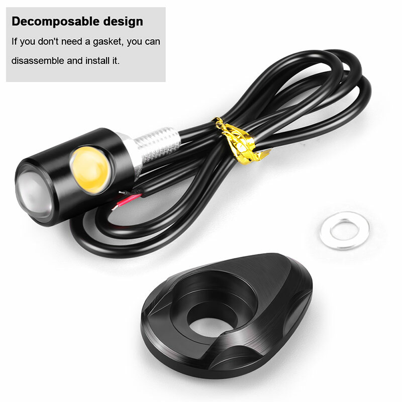 2X Universal Mini LED Motorcycle Turn Signals Indicator Amber Blinker Light Lamp