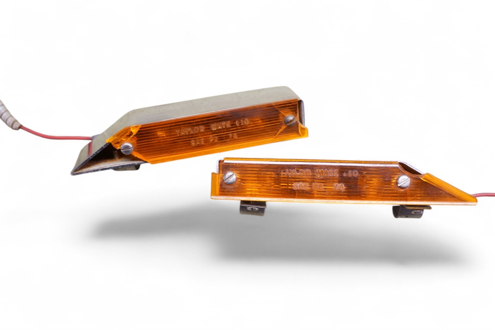 Vintage Harley Panhead Knucklehead Taylor Mate Saddlebag Lights *TZ38