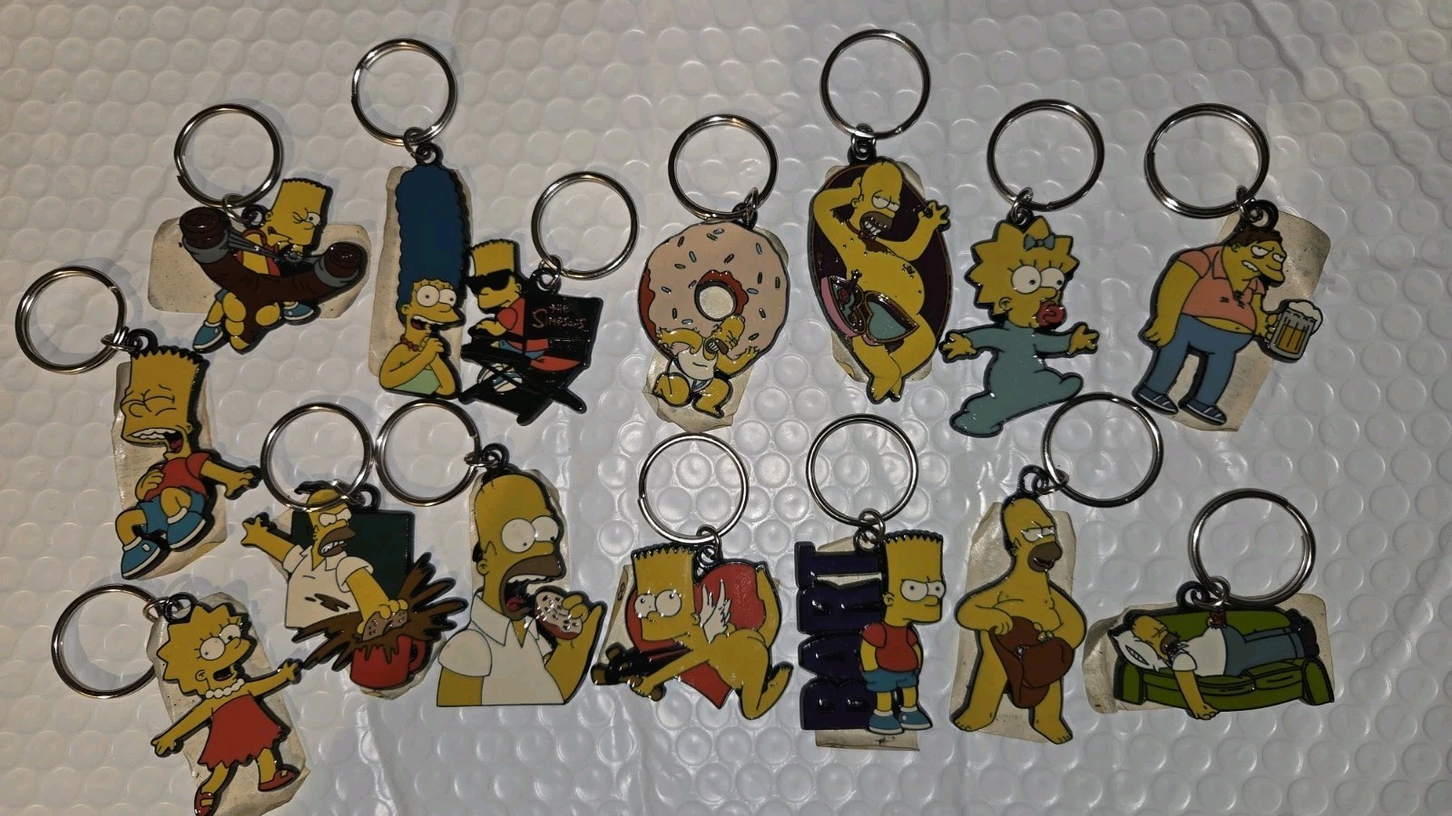 The Simpsons Key Chain Assortment of 15 Pcs. Lot 2002 Fox New