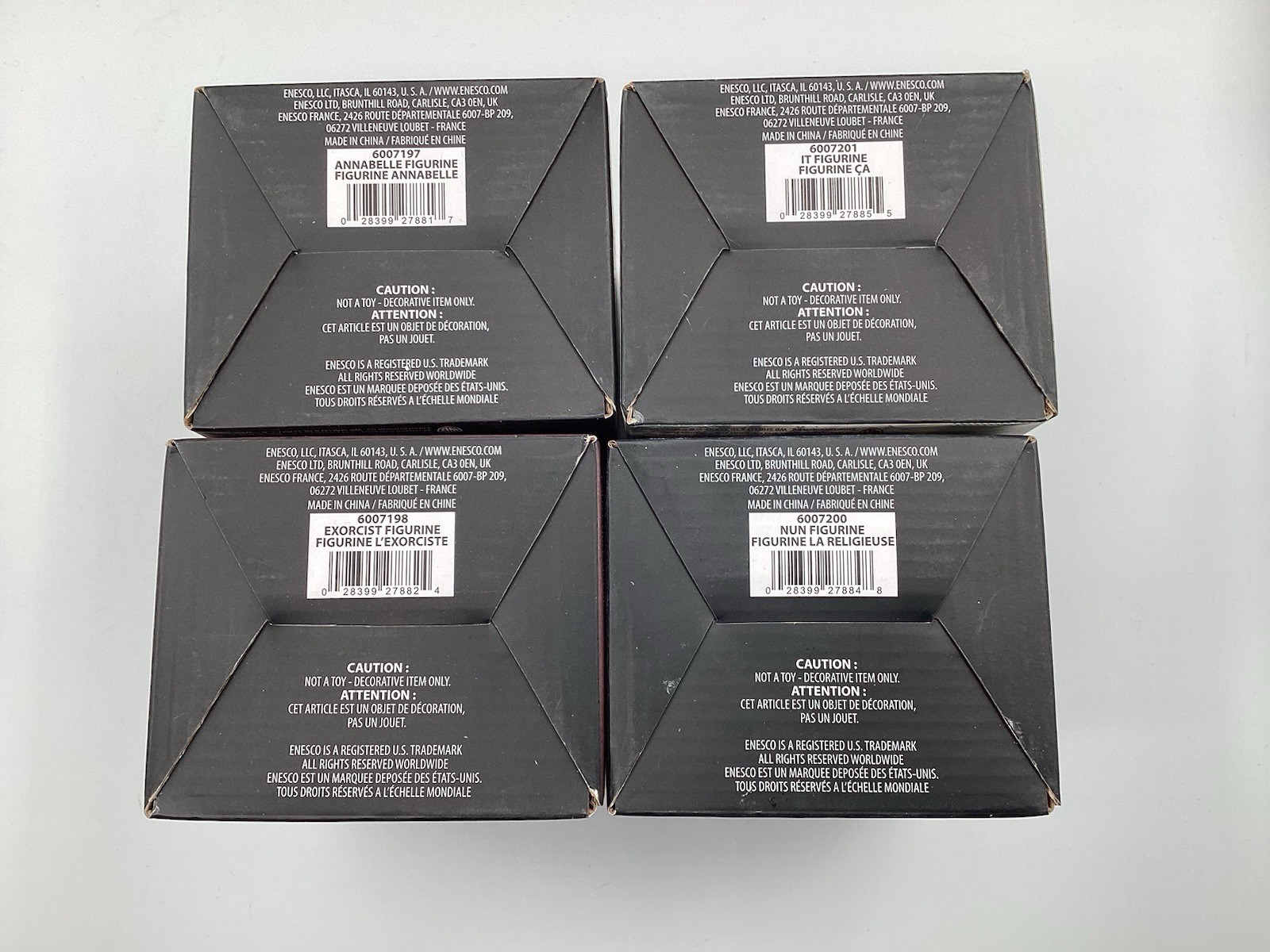 Enesco Horror Collectible Figure Set (4) Annabelle Exorcist Pennywise The Nun