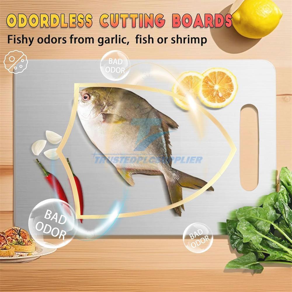 Titanium Cutting Board Double-Sided Titanium Cutting Boards for Kitchen Camping