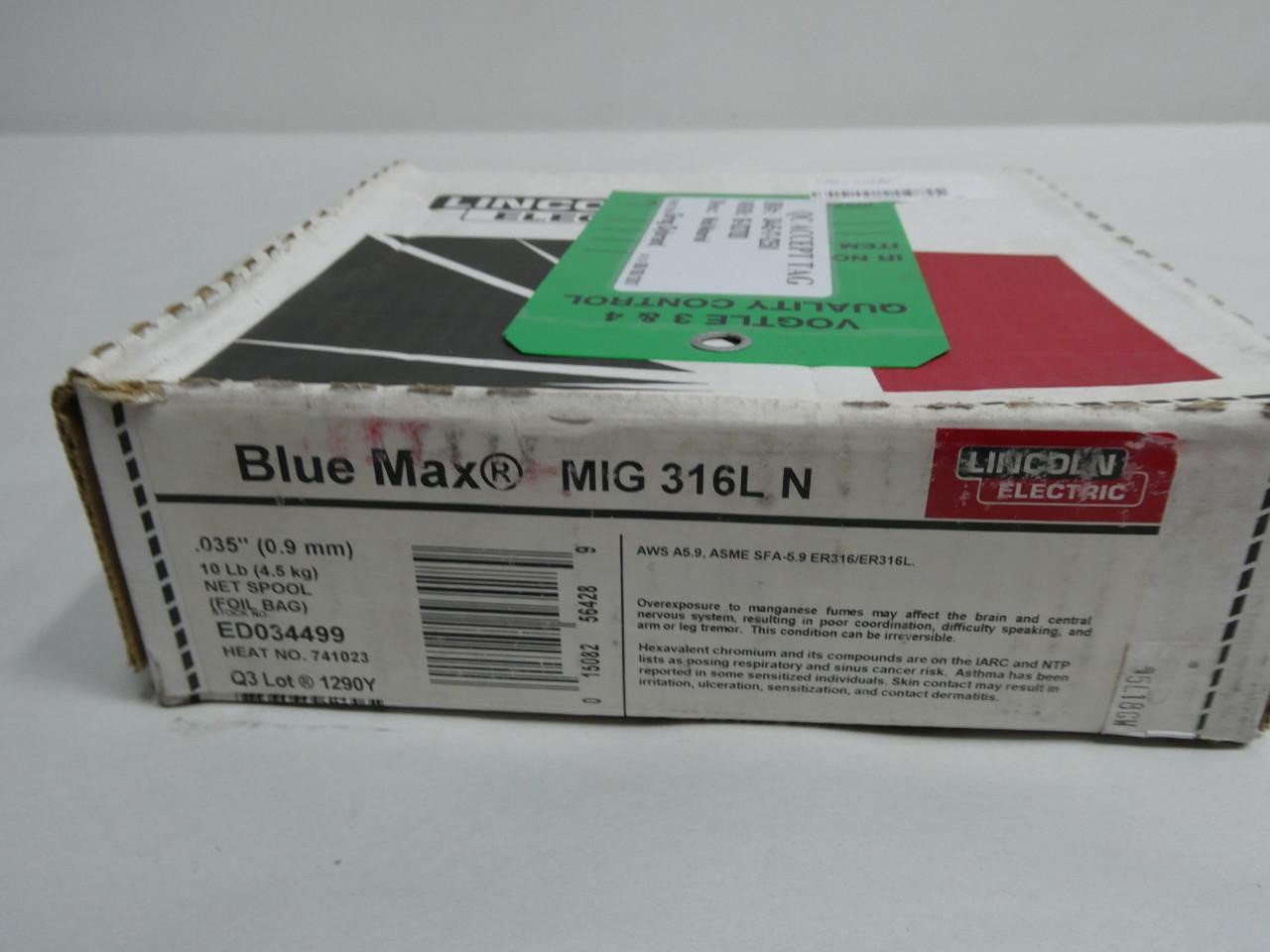 Lincoln ED034499 Blue Max Mig 316ln Welding Wire 0.035in 10lb