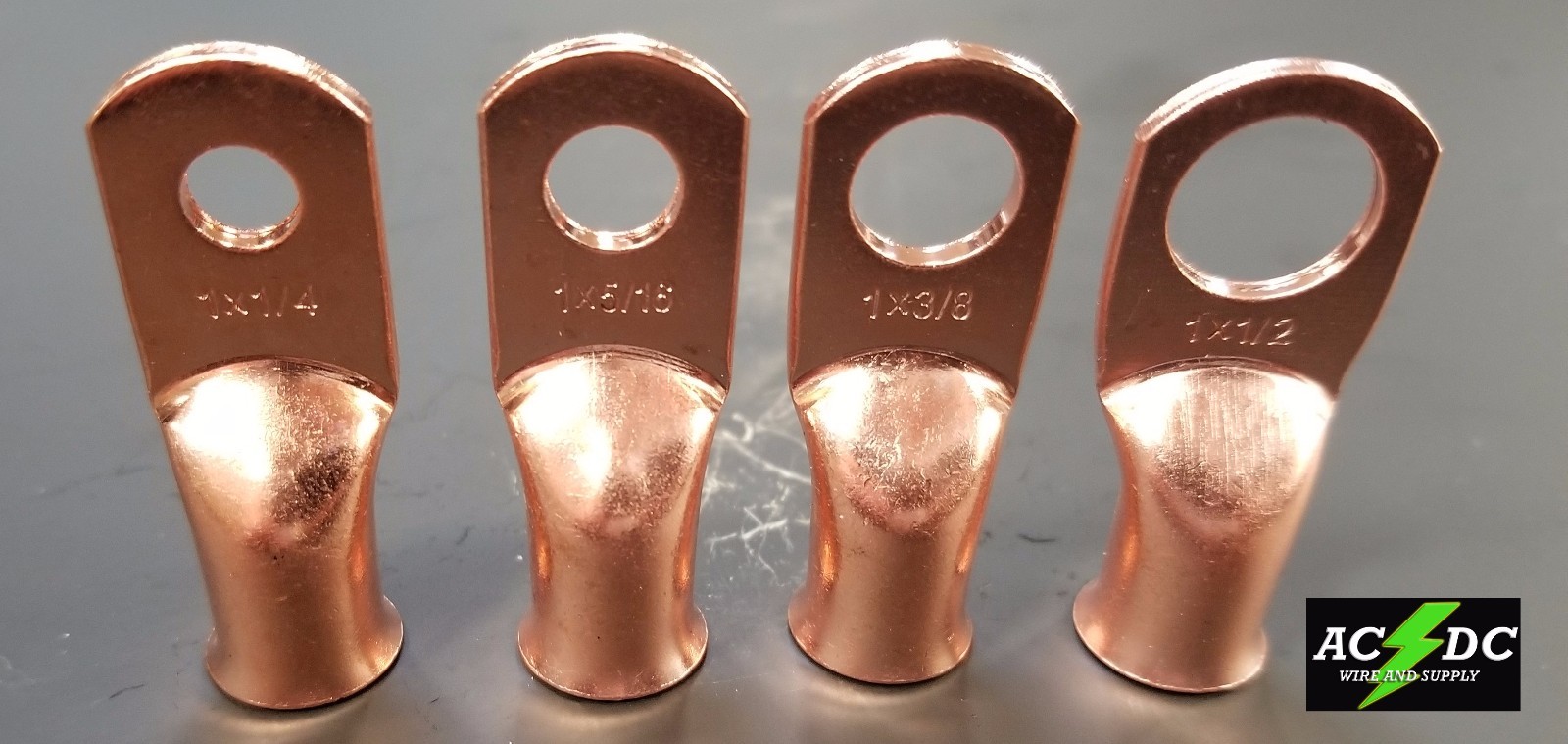AC/DC WIRE Bare Copper Lug Ring Terminals Battery Wire Welding Cable AWG