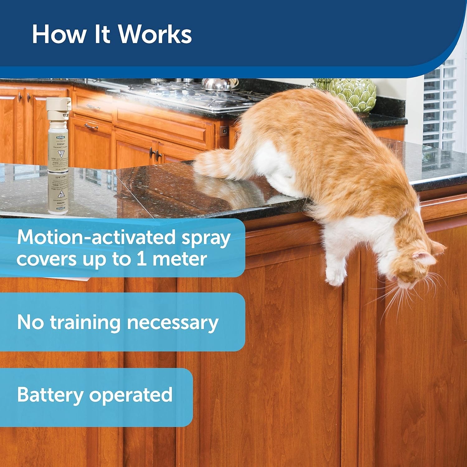 PetSafe SSSCAT Motion Activated Spray Deterrent for Cats and Dogs - PPD19-16170