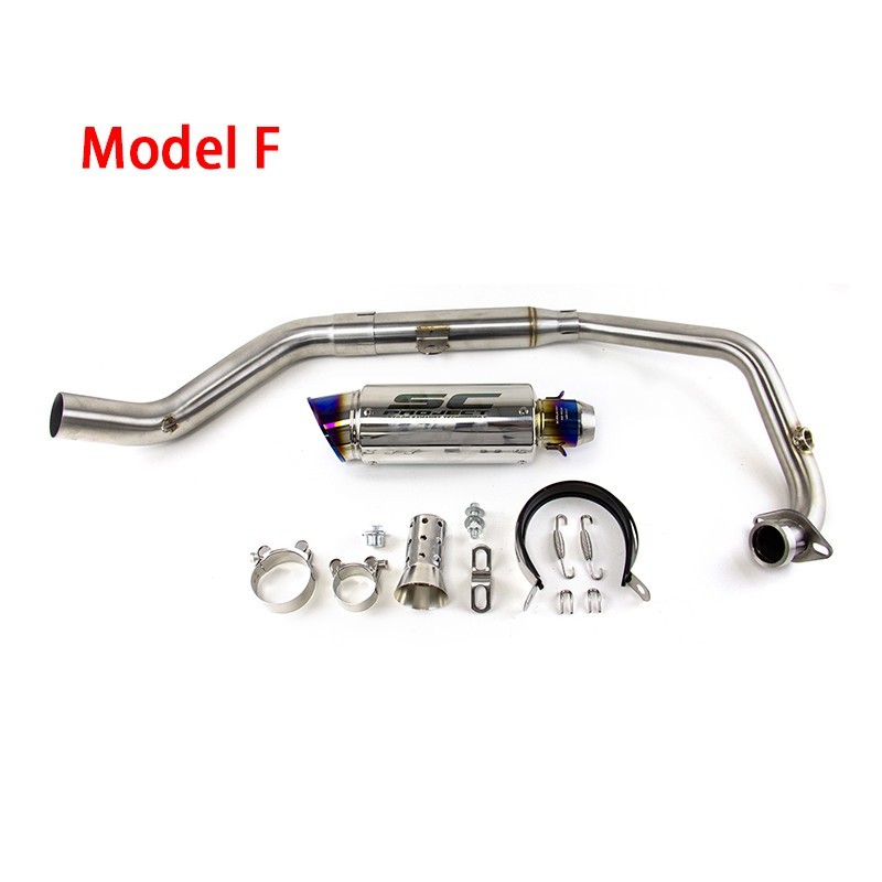 Black Muffler Exhaust Front Pipe Full System For CF-Moto 300NK 300SR 300SS 250SR