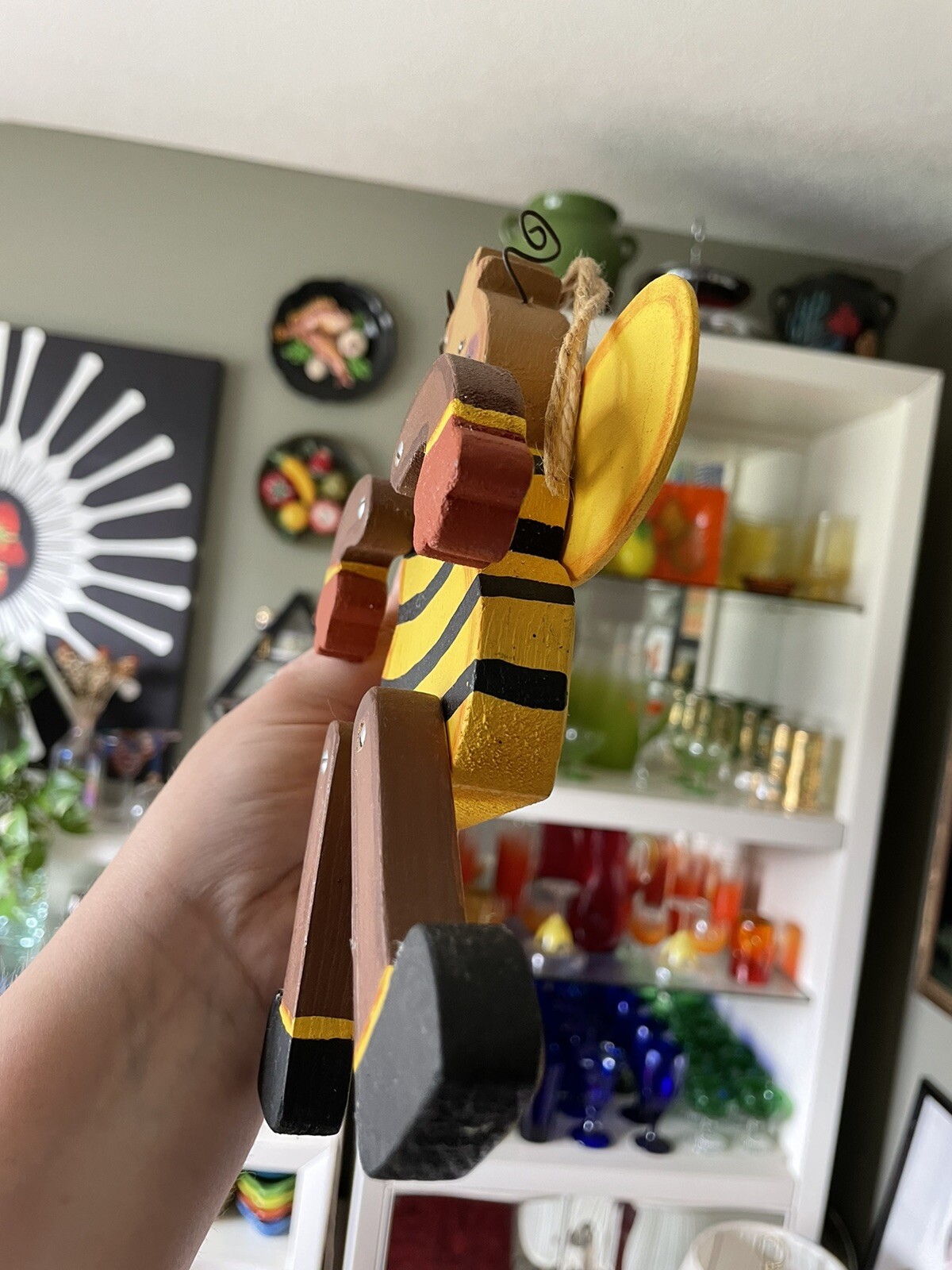 Mix Lot Of 9 Bumblebee 🐝 Home Decor Candle Holder Ornaments Wood Ceramic Beaded