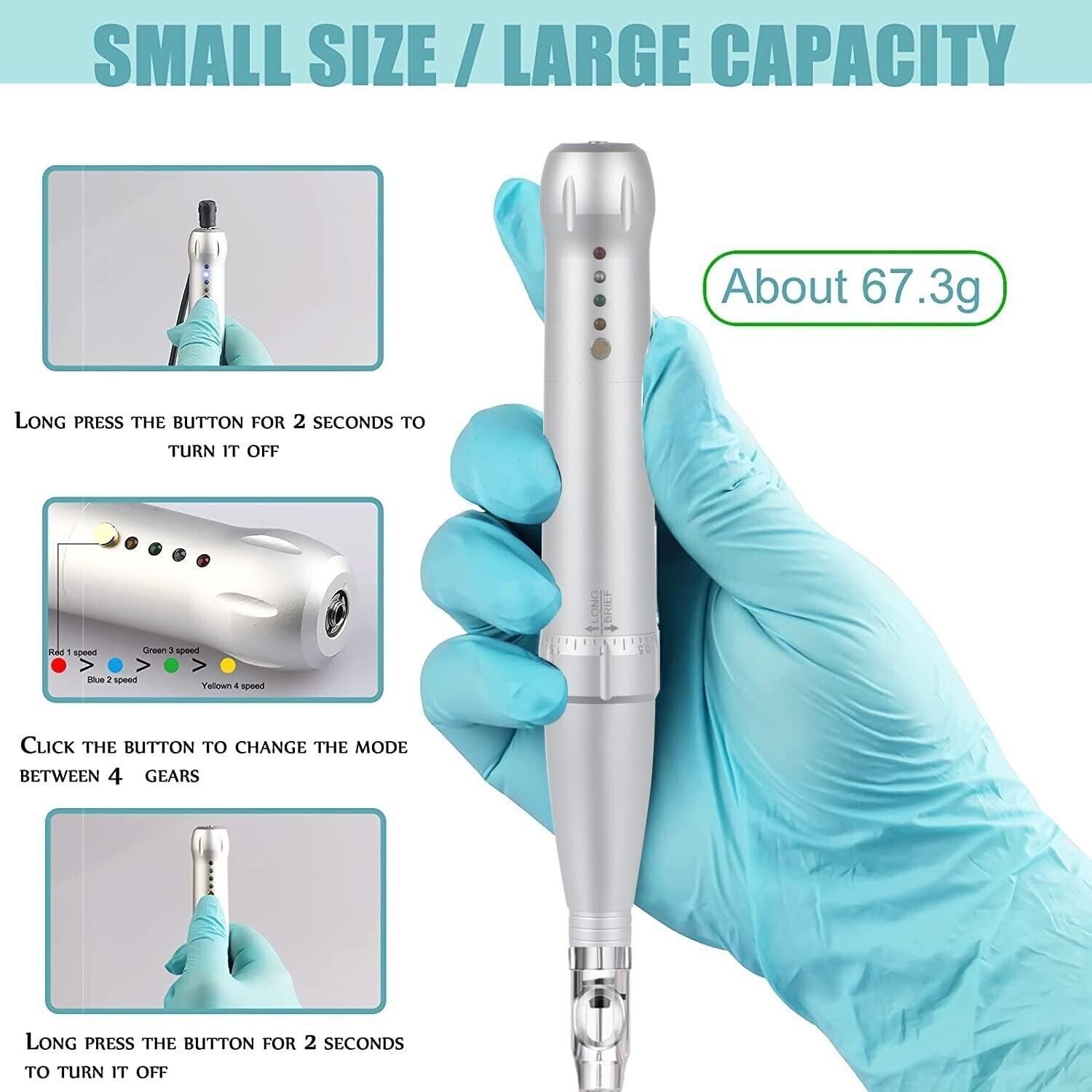 Permanent Makeup Pen Eyebrow Lip Eyeliner Rotary Tattoo Machine Microblading