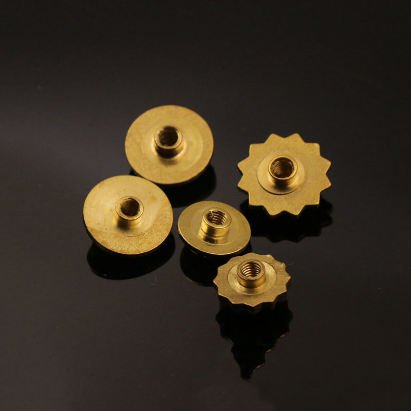 Solid Brass Leather Craft Rivet Stud Punk Screw Back Wallet bag Conchos Decor