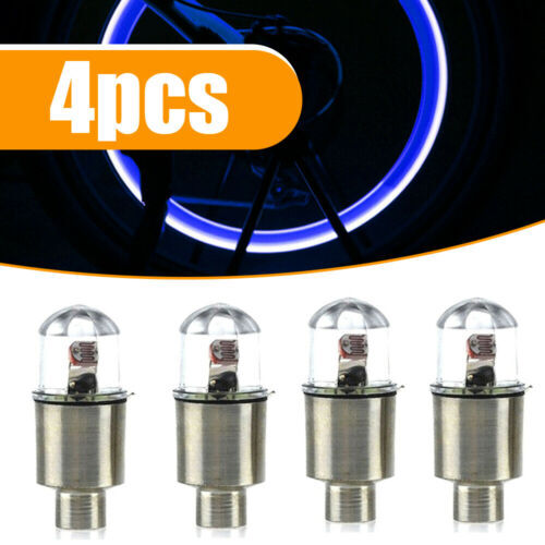 4PCS Car Auto Wheel Tire Tyre Air Valve Stem LED Light Caps Cover Accessories US