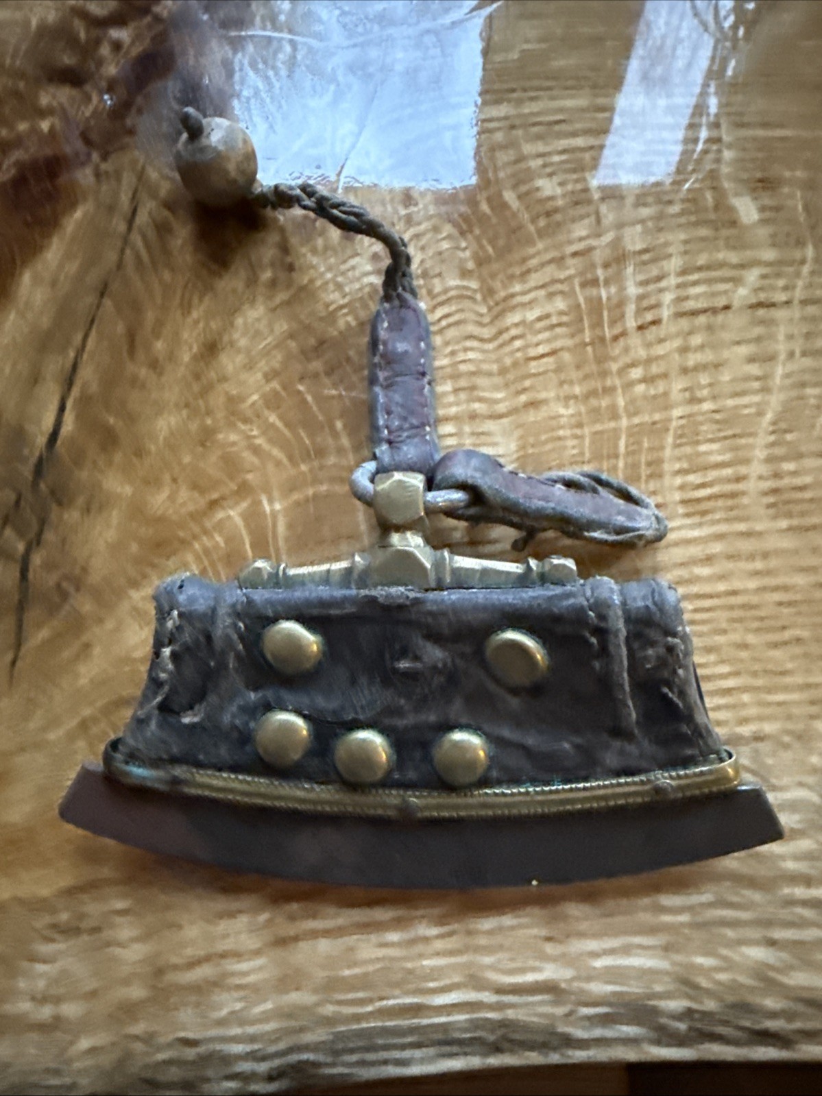 Old Antique Tibetan “ Mechak “ Flint Striker Red Coral Bead Leather Pouch Purse