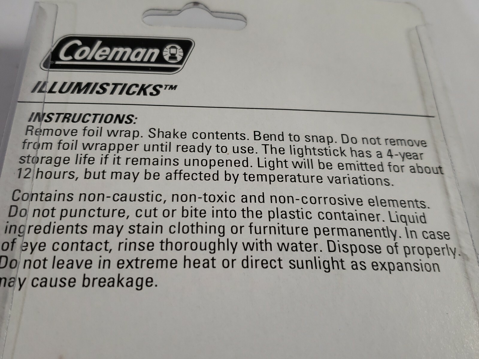 Coleman Illumisticks Green 2 Pack