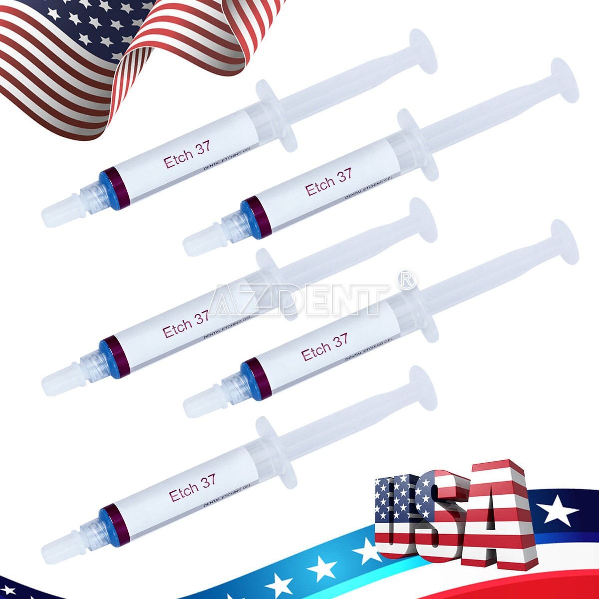 2Pcs Dental Dentex Acid Etch Etching Gel 37% Tooth 5ml/syringe