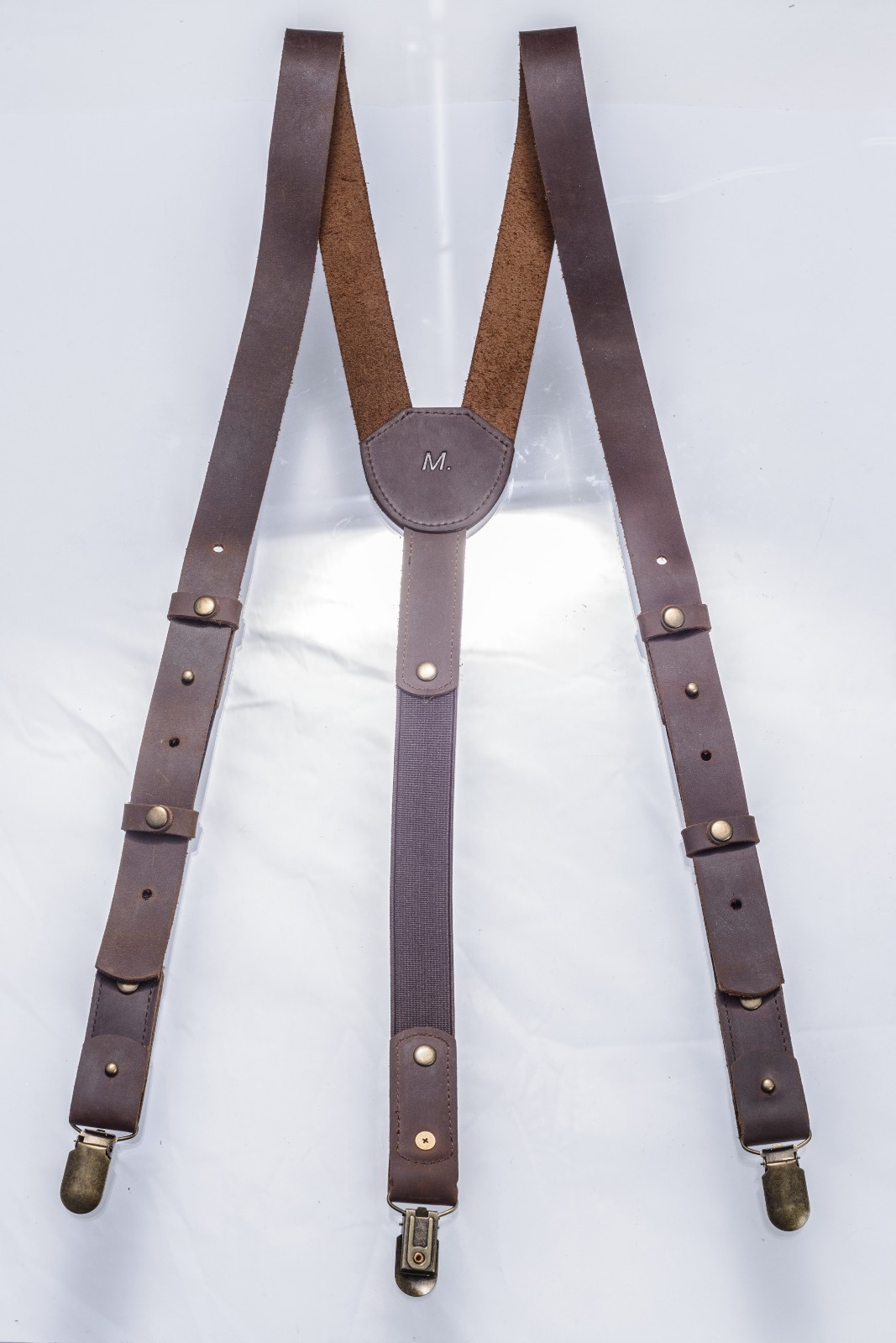 Leather Suspenders for Men and Women Best for Gift and Wedding Brown