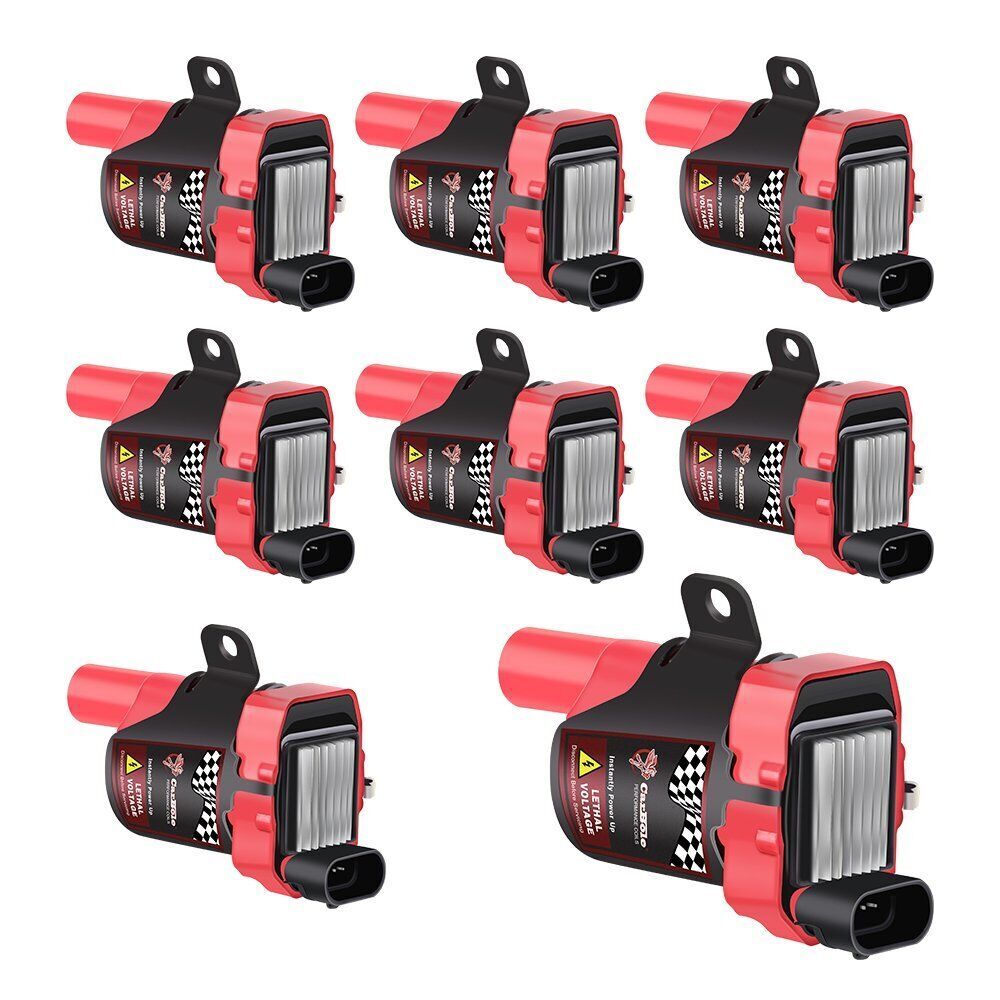 8 Red High Performance Ignition Coils Pack For GMC Chevy C1251 D585 4.8/5.3/6.0L
