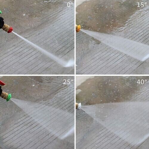 1/4" High Pressure Washer Gun 4000 PSI Car Wash Foam Spray Short Wand w/5 Nozzle