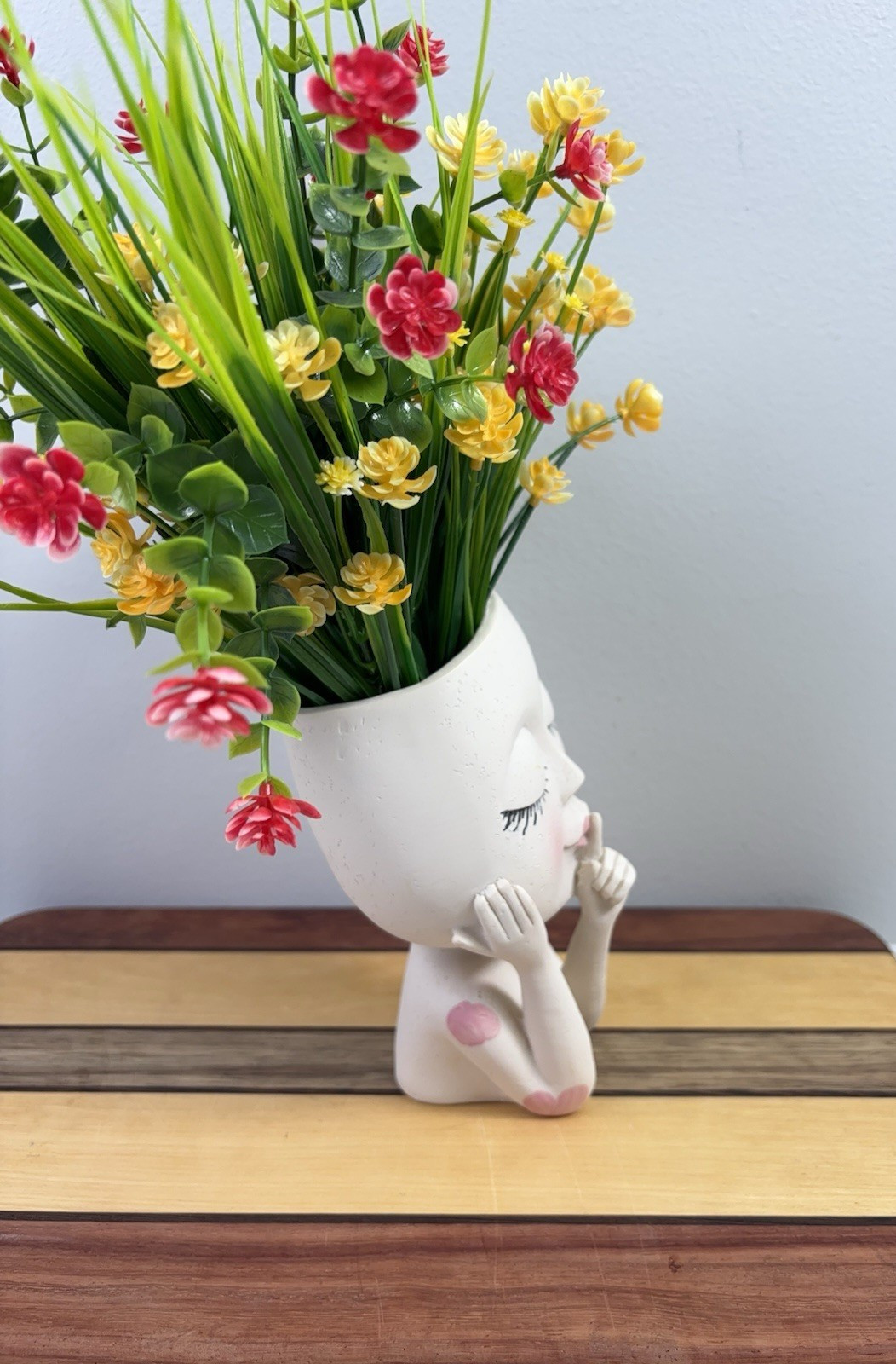 Lady Face Planter Pots Head Shaped Planter Cute Flower Vase Great Gift SHHH!