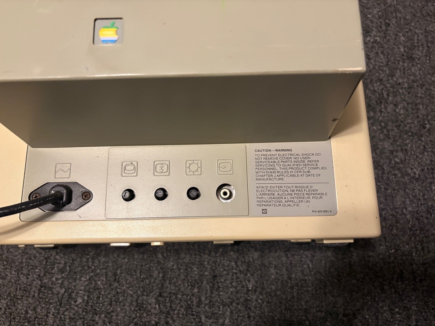 Apple II A2M2010 Green Phosphor Composite Tilt Screen Monitor Tested & Working