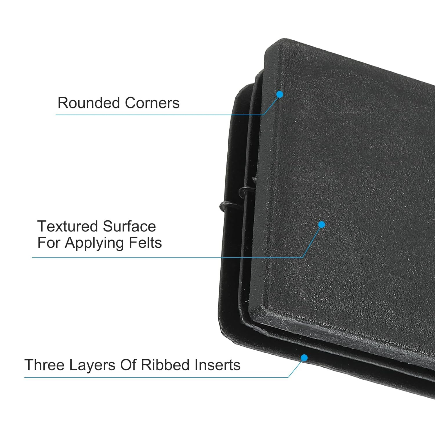 5/8 x 5/8 Plastic Tubing End Caps Square Hole Plug Inserts