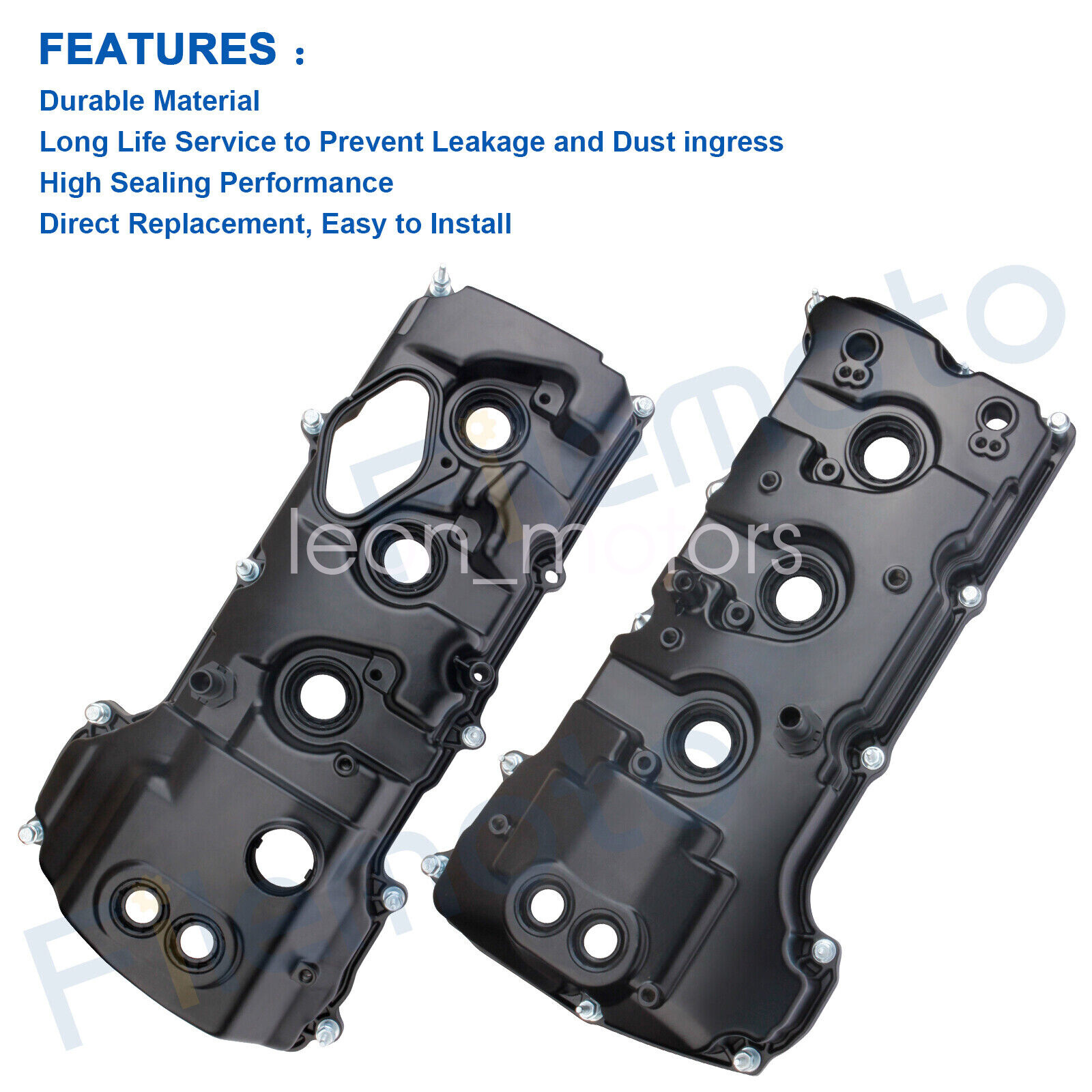 2* Aluminum Engine Valve Cover for Ford 13-16 F-150 15-23 TRANSIT-150 3.5L Turbo