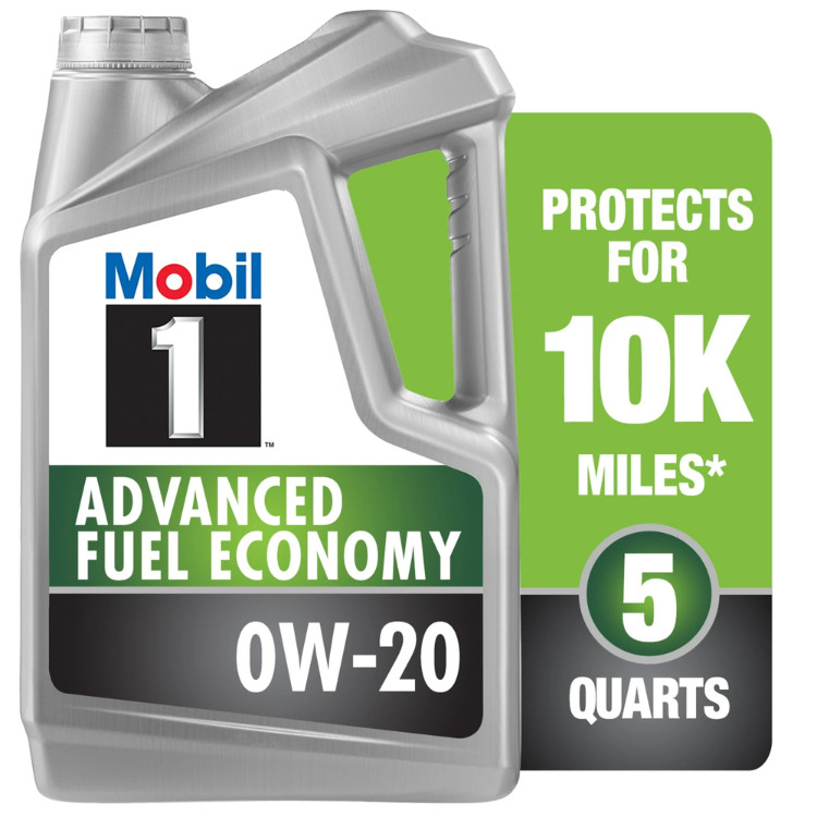 Mobil 1 Full Synthetic Motor Oil 0W-20 Advanced Fuel Economy, 5 Quart, New