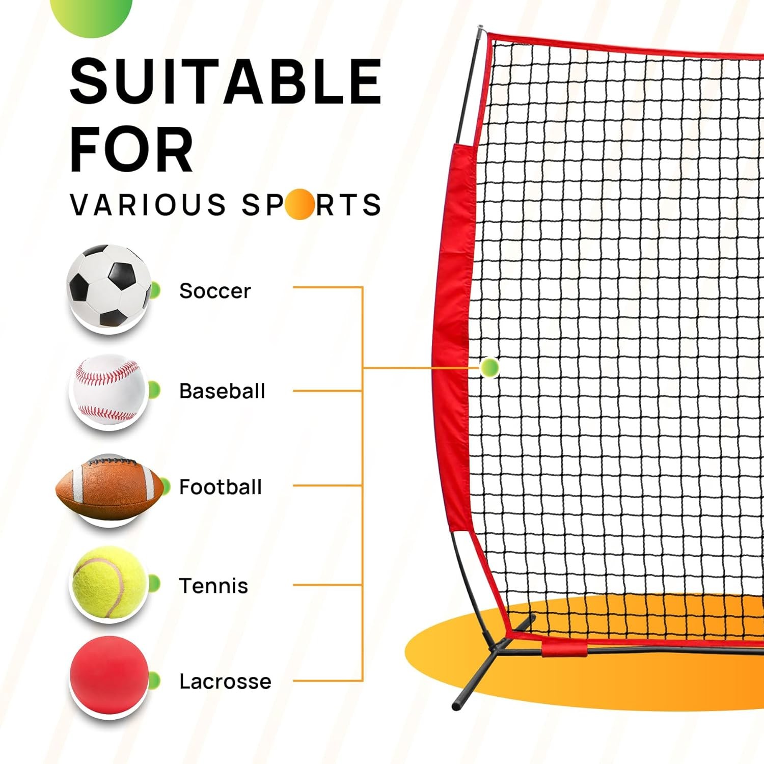 16x10 ft Barricade Backstop Net Sports Barrier Baseball Softball Soccer #R024