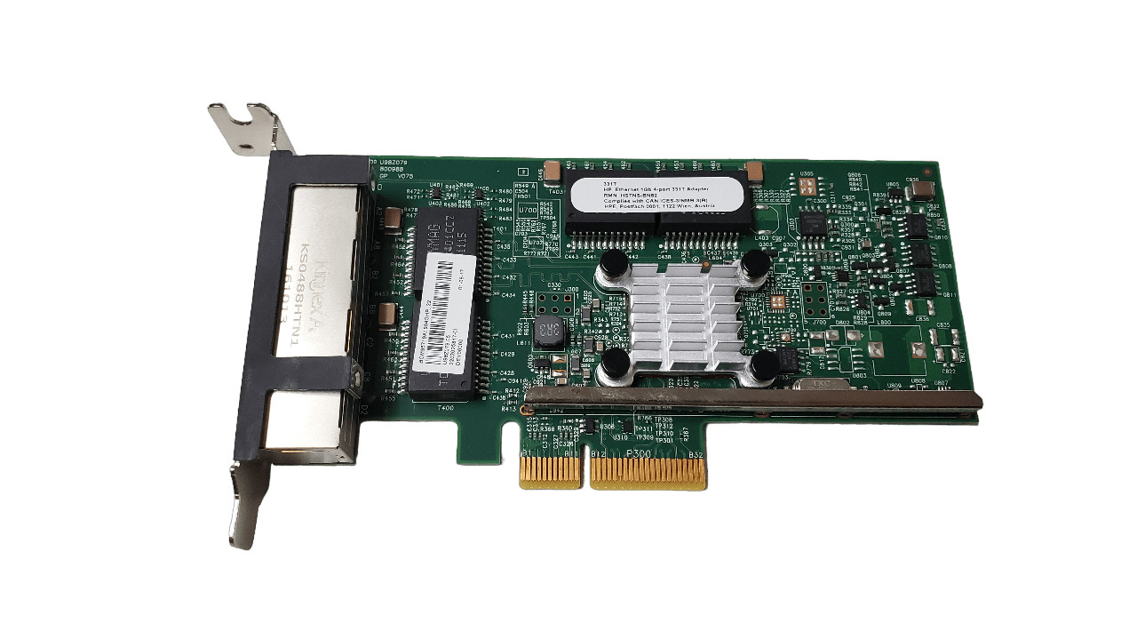 HP 331T Quad Port 1GB Network Adapter 647592-001 649871-001 Half Height