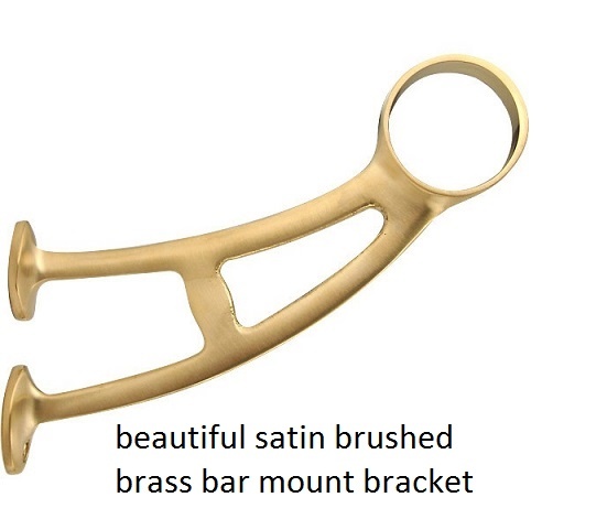 2" OD Bar Foot Rail Rest Kits - Choose Finish Bracket Rail Length-2ft thru 9ft