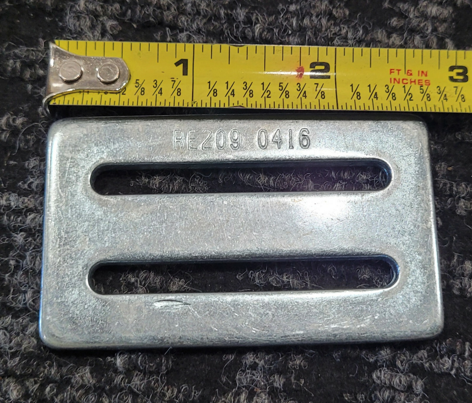 Seat Belt Harness Hardware 3 Bar Tri-Glide Webbing Slide Adjuster 2-inch (QTY 2)