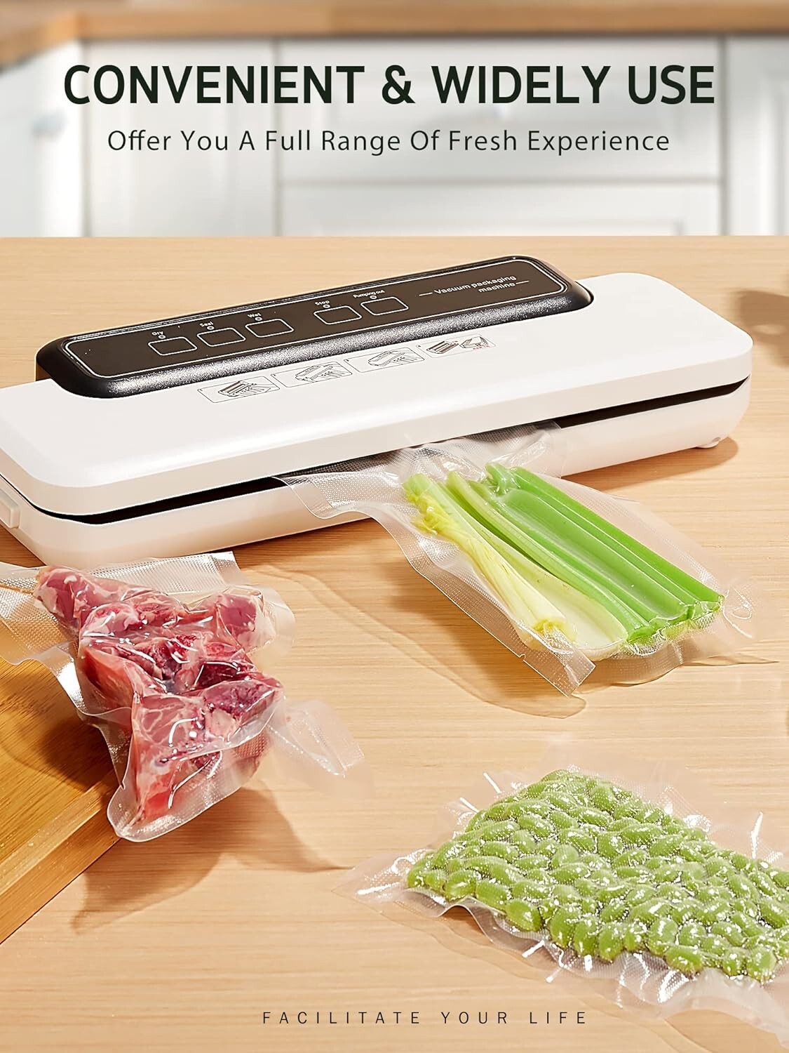 11"x16" 8"x12" 6"x10" Vacuum Sealer Bags Food Saver Sealing Machine Kitchen Bag