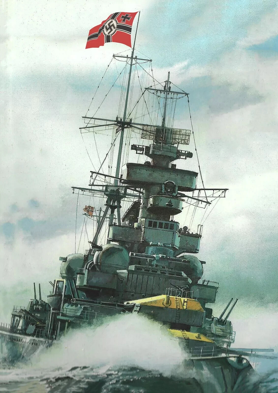 WW2 German Kriegsmarine German Navy Battleship repro print Poster