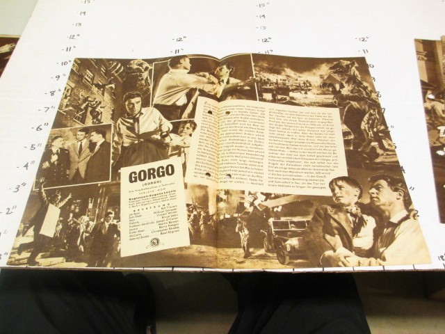 Film Buhne 1961 photoplay sci-fi monster movie herald book GORGO dinosaur UK