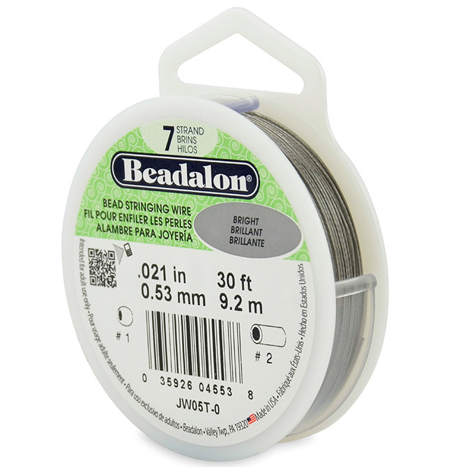 Beadalon Bead Stringing Wire 7 strand 30 thru1000ft Sizes.010 thru.026 13COLORS