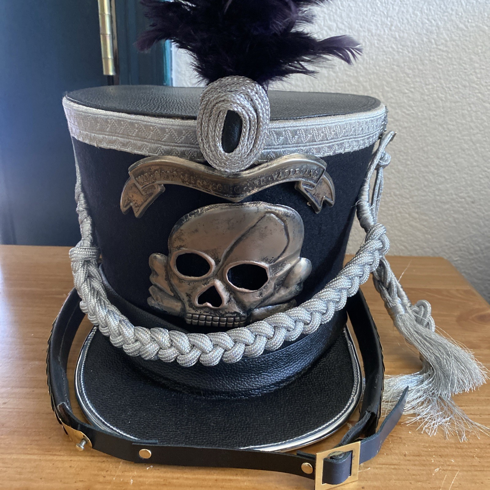 Handmade Wool Brunswicker Napoleonic Inspired Shako 59cm/23inch Replica Feather