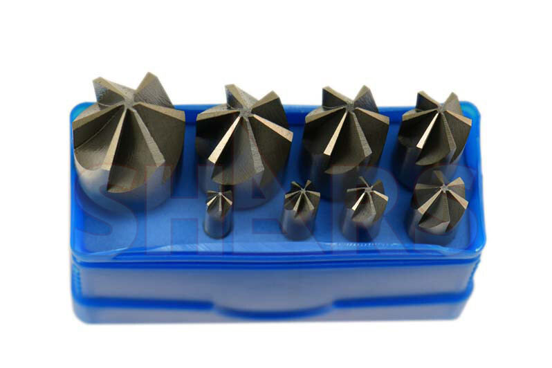 Shars 8 Pcs 90 Degree 6 Flute HSS Machine Countersink Set New #}