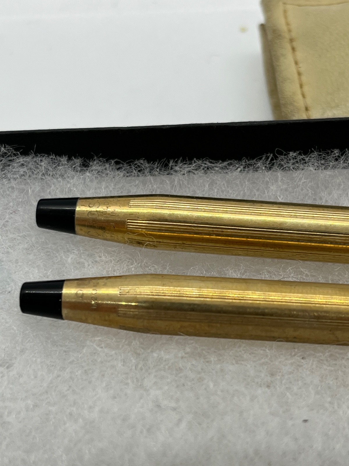 Ladies Set Vintage Cross Pen Pencil Set 1/20 14k Gold Filled Pen Travel & Purse