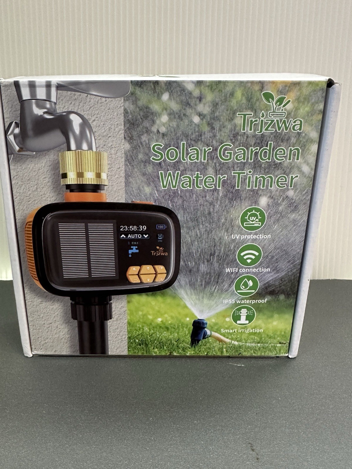 Solar Sprinkler Timer TRJZWA Water Timer, Irrigation System for Garden Hose S...