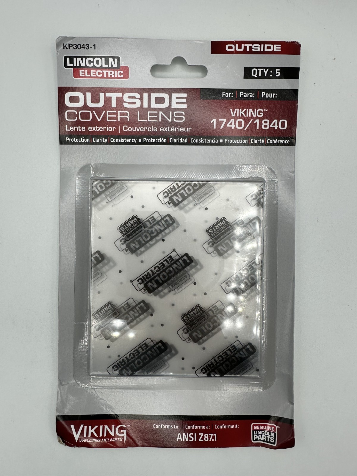 Lincoln Electric KP3043-1 Outside Clear Cover Lens Viking 1740/1840 QTY:5