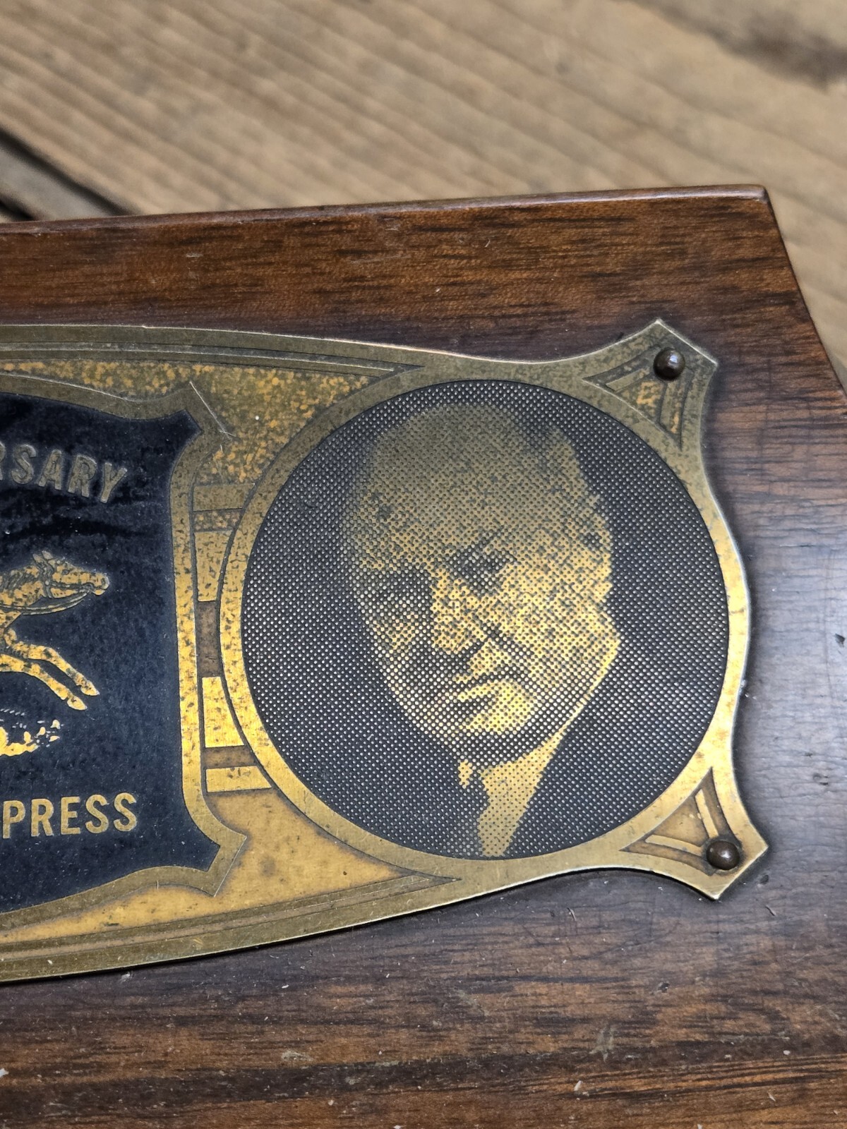 Old 1940 Pony Express Presentation Sheaffer Pen Desk Set Roosevelt Rock Glen PA