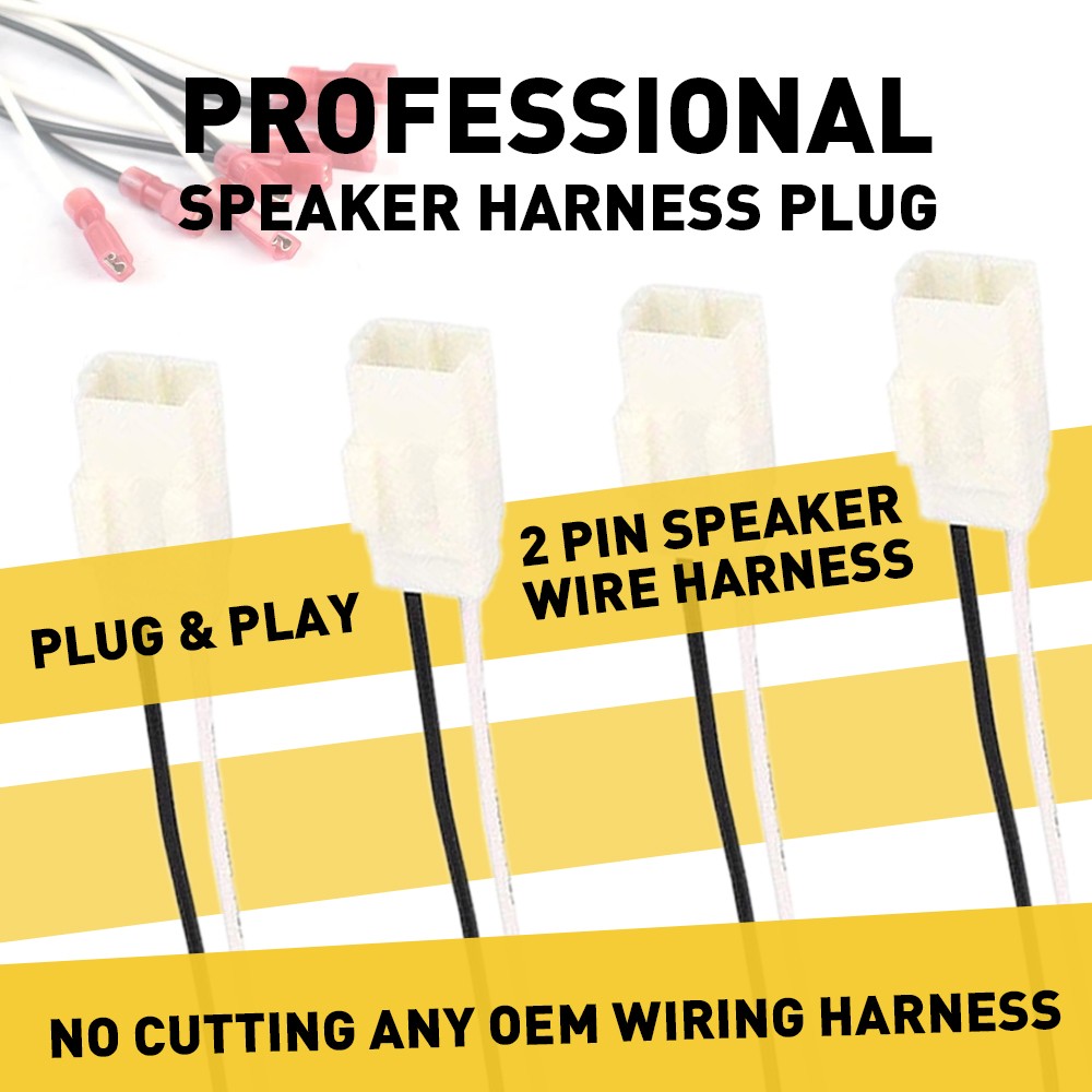 4X Car Door Speaker Wire Harness Connector Adapter for Jeep Dodge Chrysler EPX