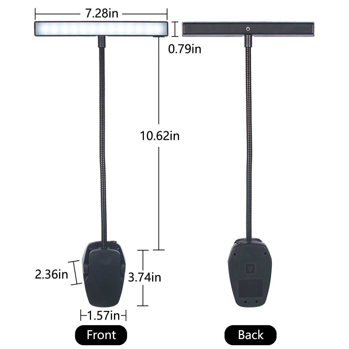 Rechargeable 26 LED Music Stand Light Clip-On Orchestra Light Book Lamp Musician