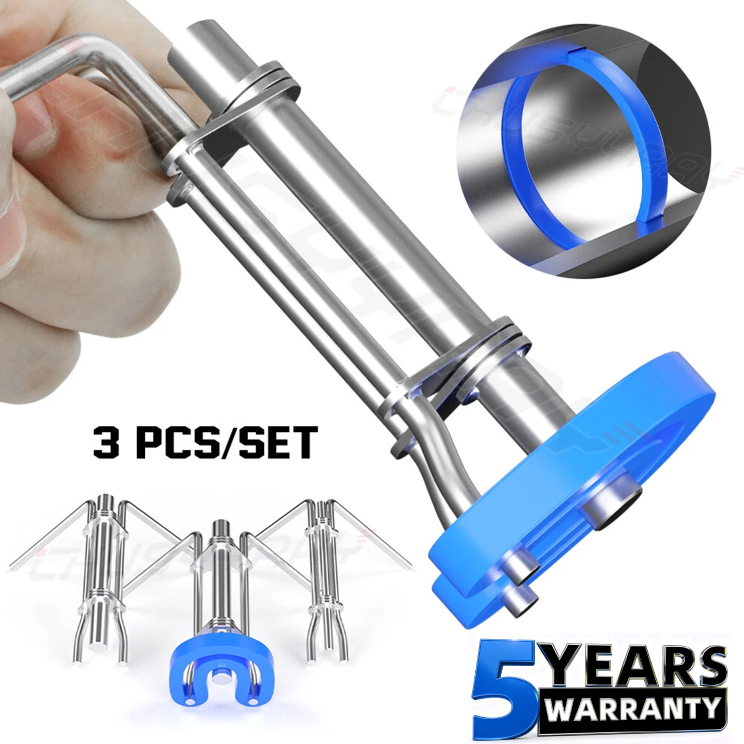 3* Hydraulic Cylinder Piston Rod Seal U-cup Installation Tool Kit Set Universal