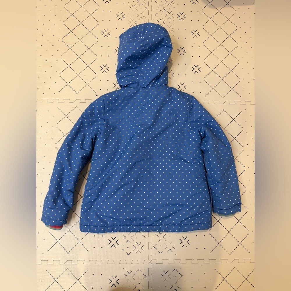 Mini Boden Guinea pig anorak water resist sherpa coat jacket size 7-8yo