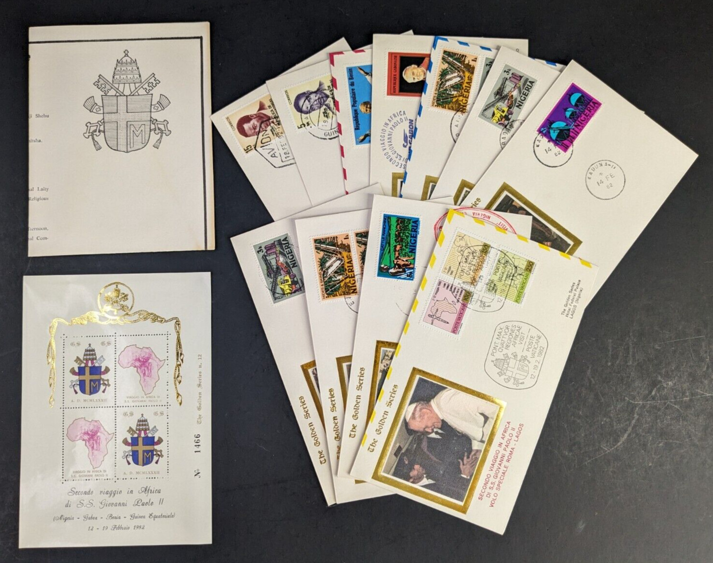 Pope John Paul II, The Golden Series Trip to Africa Nigeria Benin 11 Covers Plus