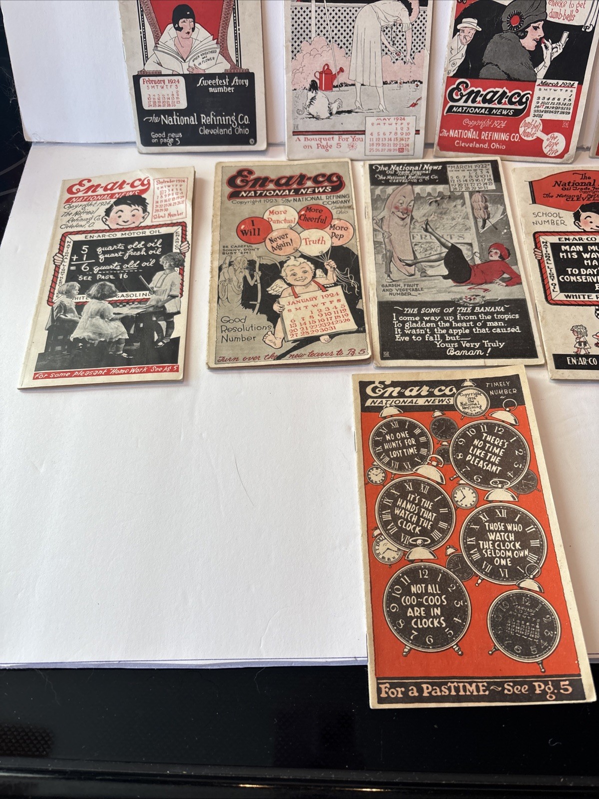 Ten Vintage En-ar-co National News Pamphlets. 1922-1924 Enarco
