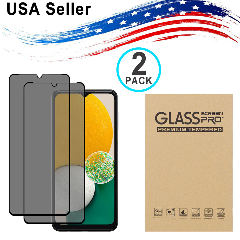 2PK SAMSUNG Galaxy A12 A13 A14 A15 5G PRIVACY TEMPERED GLASS SCREEN PROTECTOR