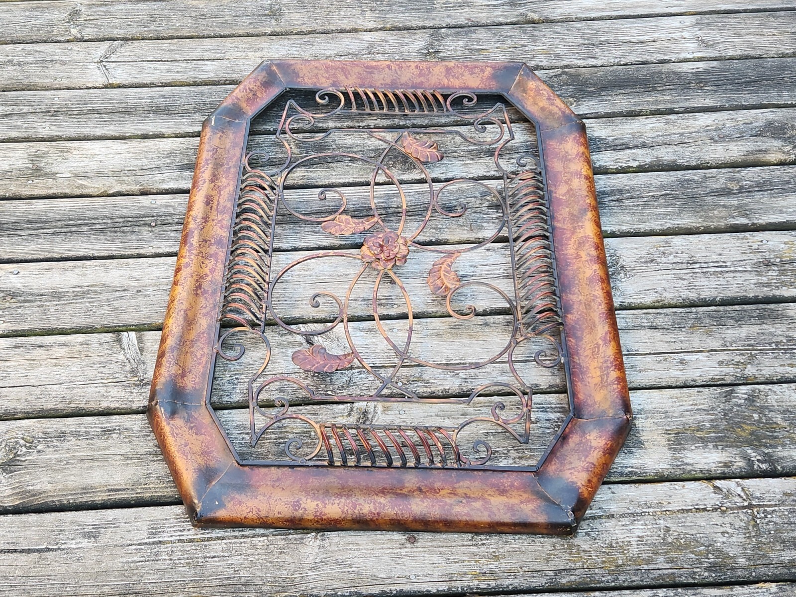 Metal Wall Art Sculpture 27" x 36" Large Distressed 12 - 14 LBS Heavy