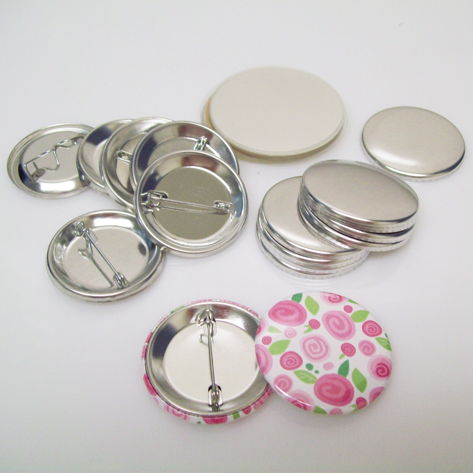 1.5"  Pin Back Button Parts 1-1/2 Inch - 100 FREE SHIPPING