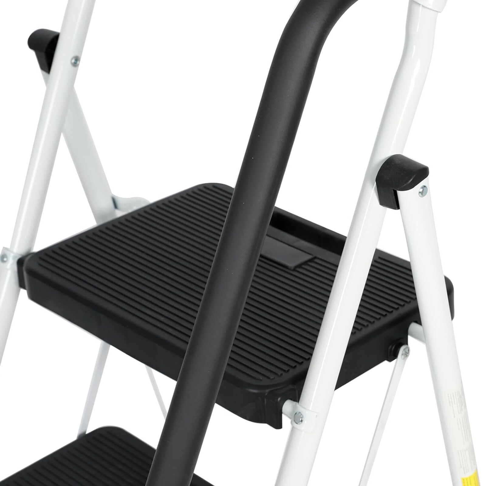 3 Step Non-Slip Stool Ladder with Handrails 500 lbs folding Attachable Tool Bag