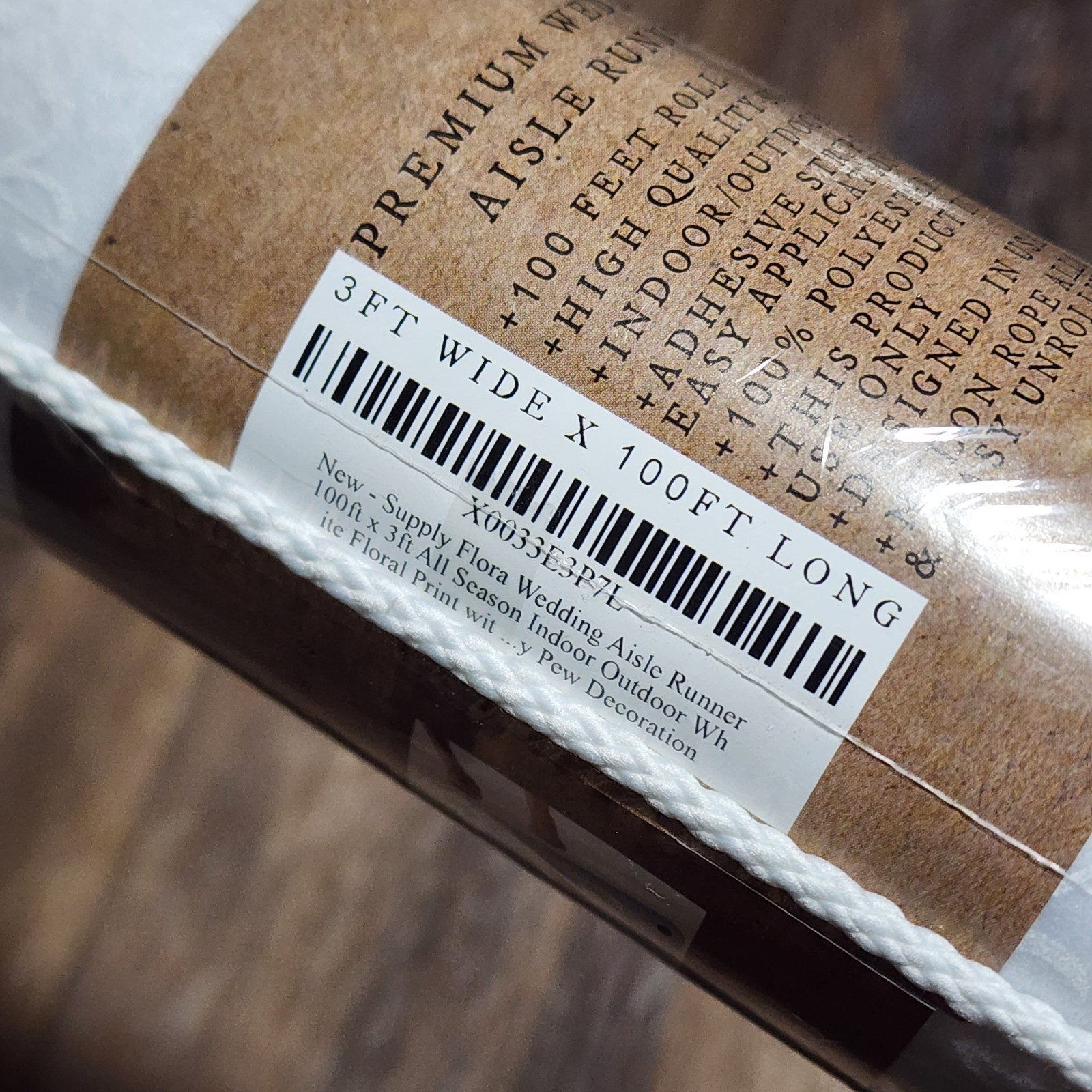 White Aisle Runner For Wedding Ceremony 3ft x 100ft Event Party Decorations NEW