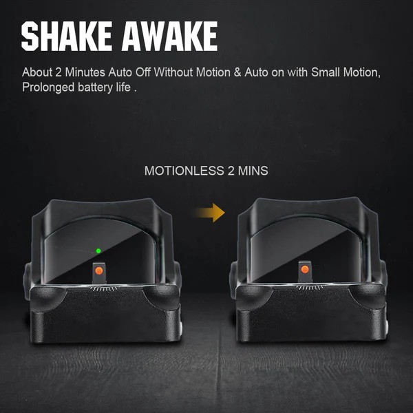 Green Dot Shake Awake Optic Sight + Adapter for GLOCK® MOS 17 19 19X 45 47